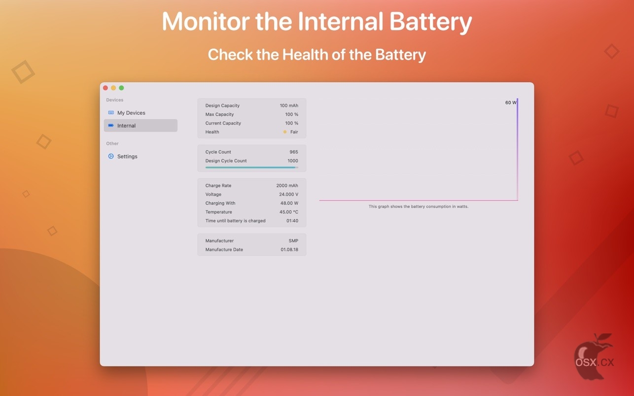 Magic Battery For Mac v8.1.6 电池电量显示工具