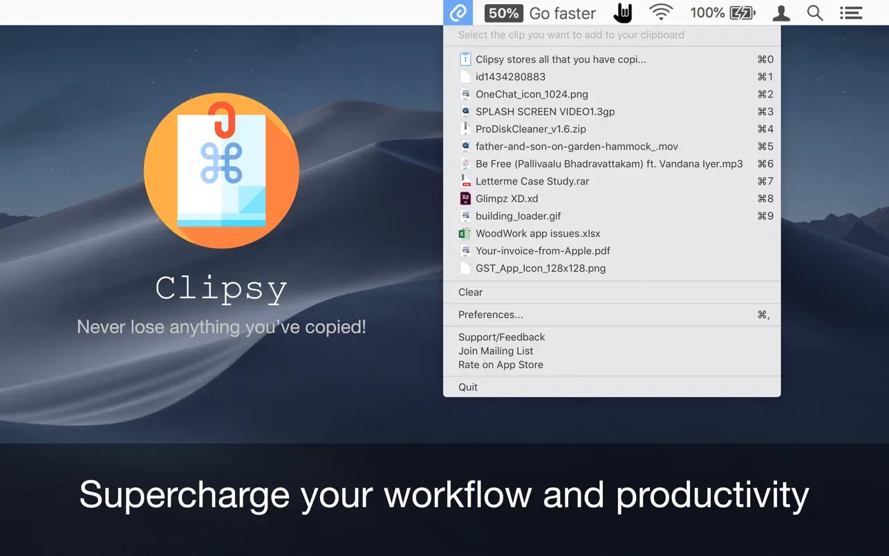 Clipsy – Clipboard Manager For Mac v2.1.0 实用的剪切板管理工具