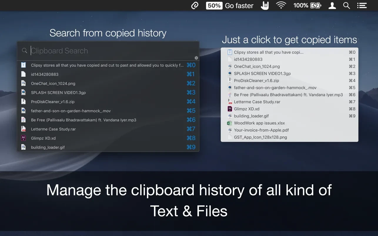 Clipsy – Clipboard Manager For Mac v2.1.0 实用的剪切板管理工具