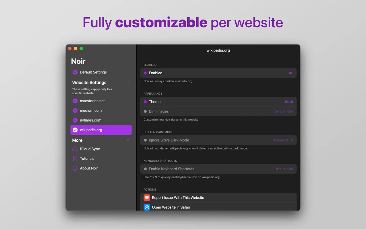 Noir For Mac v2025.1.5 Safari浏览器扩展工具