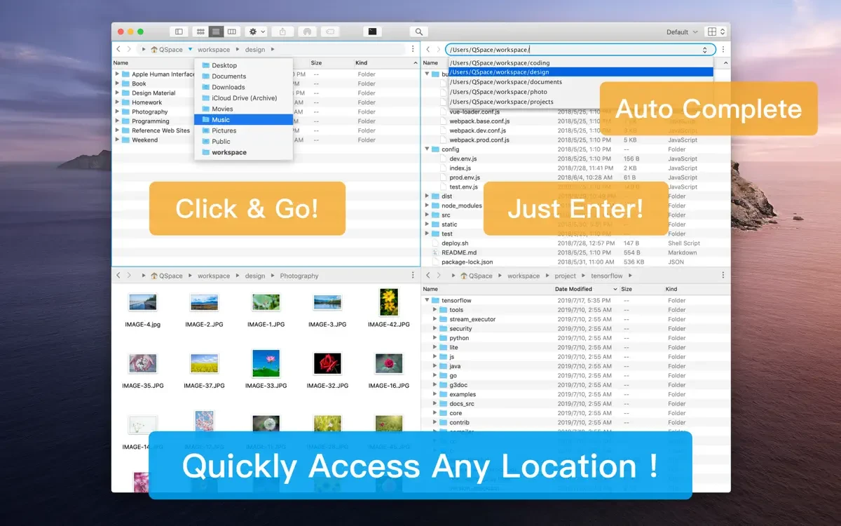 QSpace Pro For Mac v5.3.4 专业的多面板文件管理软件-图片1